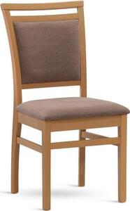 Stima Dřevěná jídelní židle MILA | Odstín: borneo,Sedák: sorel arancio 67