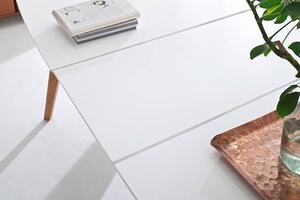 Rozkládací jídelní stůl base 160 (205) x 95 cm bílý
