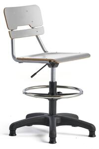 AJ Produkty Židle LEGERE, výškově nastavitelná, malý sedák, s kluzáky, V 400-520 mm, šedá