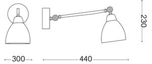 Ideal Lux - Nástěnná lampa NEWTON 1xE27/42W/230V bronzová