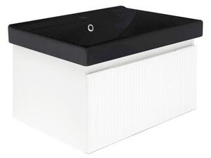 Koupelnová skříňka s umyvadlem SAT Evolution 58x30x45 cm bílá mat SATEVO60WMU1MB