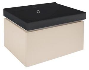 Koupelnová skříňka s umyvadlem SAT Feel 60x30x46 cm pískově béžová mat SATFEEL60BEU1MB