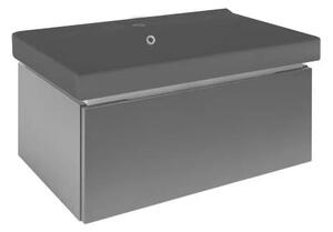 Koupelnová skříňka s umyvadlem SAT Feel 80x30x46 cm antracit mat SATFEEL80ANTU1MB