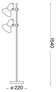 Ideal Lux - Stojací lampa POLLY 2xE27/60W/230V stříbrná