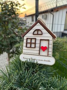 Personalizovaná vánoční ozdoba - dřevěný domeček