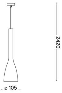 Ideal Lux - Lustr na lanku FLUT 1xE14/40W/230V pr. 10,5 cm černá