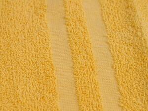 Osuška BASIC DUAL 70 x 140 cm žlutá, 100% bavlna