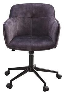 Kancelářská židle Euphoria samet, tmavě šedá 40865