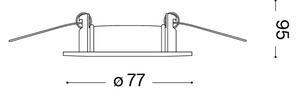 Ideal Lux - Podhledové svítidlo JAZZ 1xGU10/50W/230V pr. 7,7 cm matný chrom