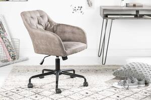 Invicta interior Kancelářská židle Dutch Comfort samet, taupe 39351