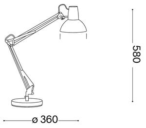 Ideal Lux - Stolní lampa WALLY 1xE27/42W/230V černá/měděná