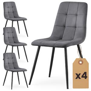 Set 4 ks jídelních židlí Nairobi (tmavý grafit)