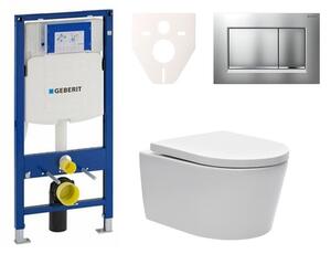 Cenově zvýhodněný závěsný WC set Geberit do lehkých stěn / předstěnová montáž+ WC SAT Brevis SIKOGES3W7