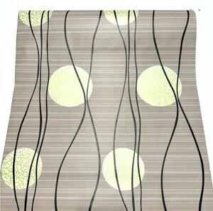Samolepící tapety 45 cm x 10 m IMPOL TRADE 9159, geometrický vzor na hnědém podkladu, samolepící tapety