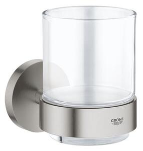 Grohe Essentials Sklenička s držákem, Supersteel 40447DC1