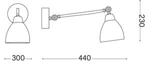 Ideal Lux - Nástěnná lampa NEWTON 1xE27/42W/230V lesklý chrom