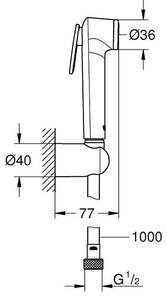 Grohe Tempesta-F Trigger Spray 30 Set s držákem na stěnu 1 proud