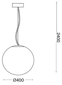 Ideal Lux - Lustr na lanku MAPA 1xE27/42W/230V pr. 40 cm bílá