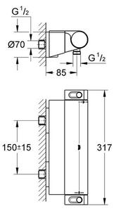 Grohe Grohtherm 2000 Termostatická sprchová baterie 34469001