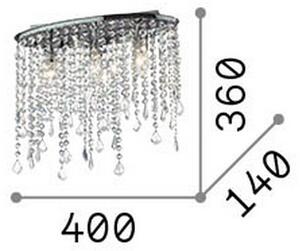 Ideal Lux - Křišťálové stropní svítidlo RAIN 3xE14/40W/230V lesklý chrom