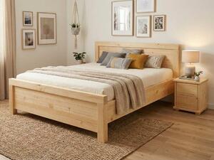 Zvýšená manželská postel MEGA SUPRA Rozměr: 140x200, Moření MD: Borovice přírodní