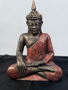 Soška Buddhy v meditační pozici – 35 cm, pryskyřice, severní Indie