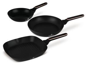 Sada pánví s titanovým povrchem 3 ks Black Rose Collection