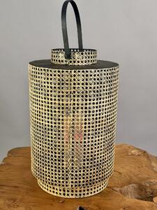 Kovová orientální lampa 47 cm – lucerna na svíci i LED, EU výroba