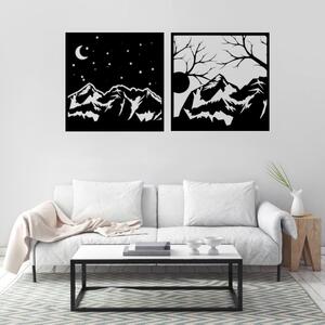 Obraz - moc hor – noc a den Velikost rámu: 29x29cm - den