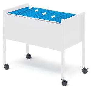AJ Produkty Pojízdná kartotéka, bez víka, šedá