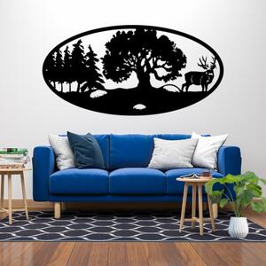 Obraz - jelen na louce Velikost rámu: 49x25cm