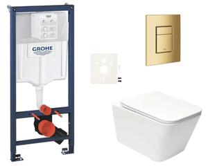 Závěsný WC set do lehkých stěn / předstěnová montáž SAT Infinitio SIKOGRSIN12SCGL0