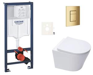 Závěsný WC set do lehkých stěn / předstěnová montáž SAT Infinitio SIKOGRSIN10SCGL0