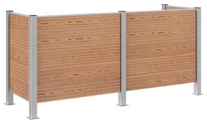 Plot pro popelnice Hnědá 237 x 85 x 115 cm Hliník a WPC