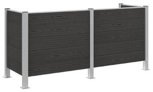 Plot pro popelnice Šedá 237 x 85 x 115 cm Hliník a WPC