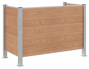 Plot pro popelnice Hnědá 161 x 85 x 115 cm Hliník a WPC