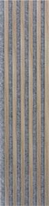 Dekorační panely, dub sonoma 3D lamely na šedém filcovém podkladu, rozměr 270 x 30 cm, IMPOL TRADE