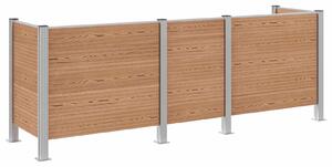 Plot pro popelnice Hnědá 315 x 85 x 115 cm Hliník a WPC
