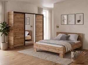 Ložnice NEJBY BARNABA PREMIUM 250 s postelí 160x200 cm s vyšším čelem, dub wotan