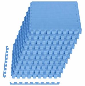 Rohož pod bazén 40 pcs Modrá 14,4 m² EVA pěna