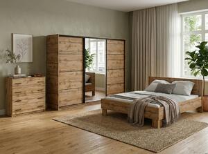 Ložnice NEJBY BARNABA PREMIUM 280K s postelí 160x200 cm s vyšším čelem, dub wotan