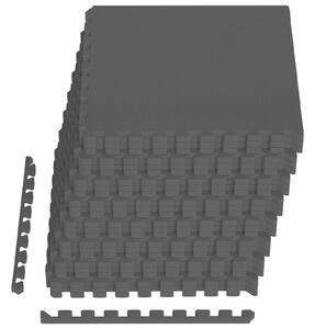 Rohož pod bazén 24 pcs Černá 8,64 m² EVA pěna