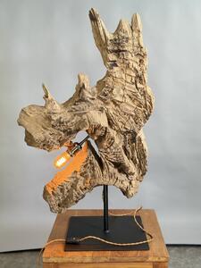 Lampa z teakového kořenového dřeva 98 cm z Jávy