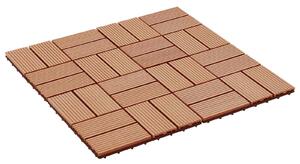Dlažba na terasu 22 ks Teak 30 x 30 cm WPC