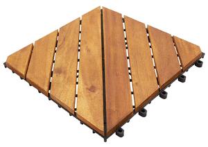 Dlažba na terasu 10 pcs Hnědá 30 x 30 cm Akáciové dřevo