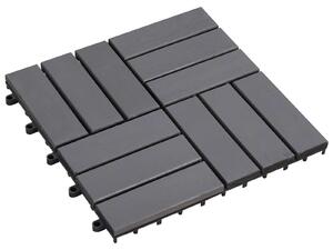 Dlažba na terasu 10 pcs Šedý 30 x 30 cm Akáciové dřevo