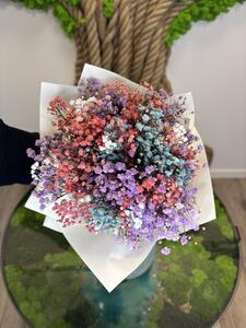 Stabilizované kytice Gypsophily hodnota: růžová modrá a fialová