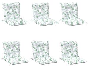 Venkovní polštář 6 pcs Bílá 100 x 50 x 7 cm Textil
