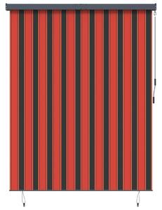Roleta Oranžová a hnědá 200 x 250 cm Textil a hliník