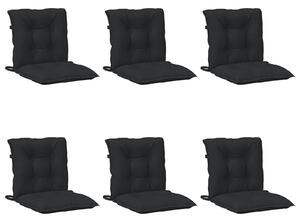 Sada polštářů na nízké křeslo 6 pcs Melange černá